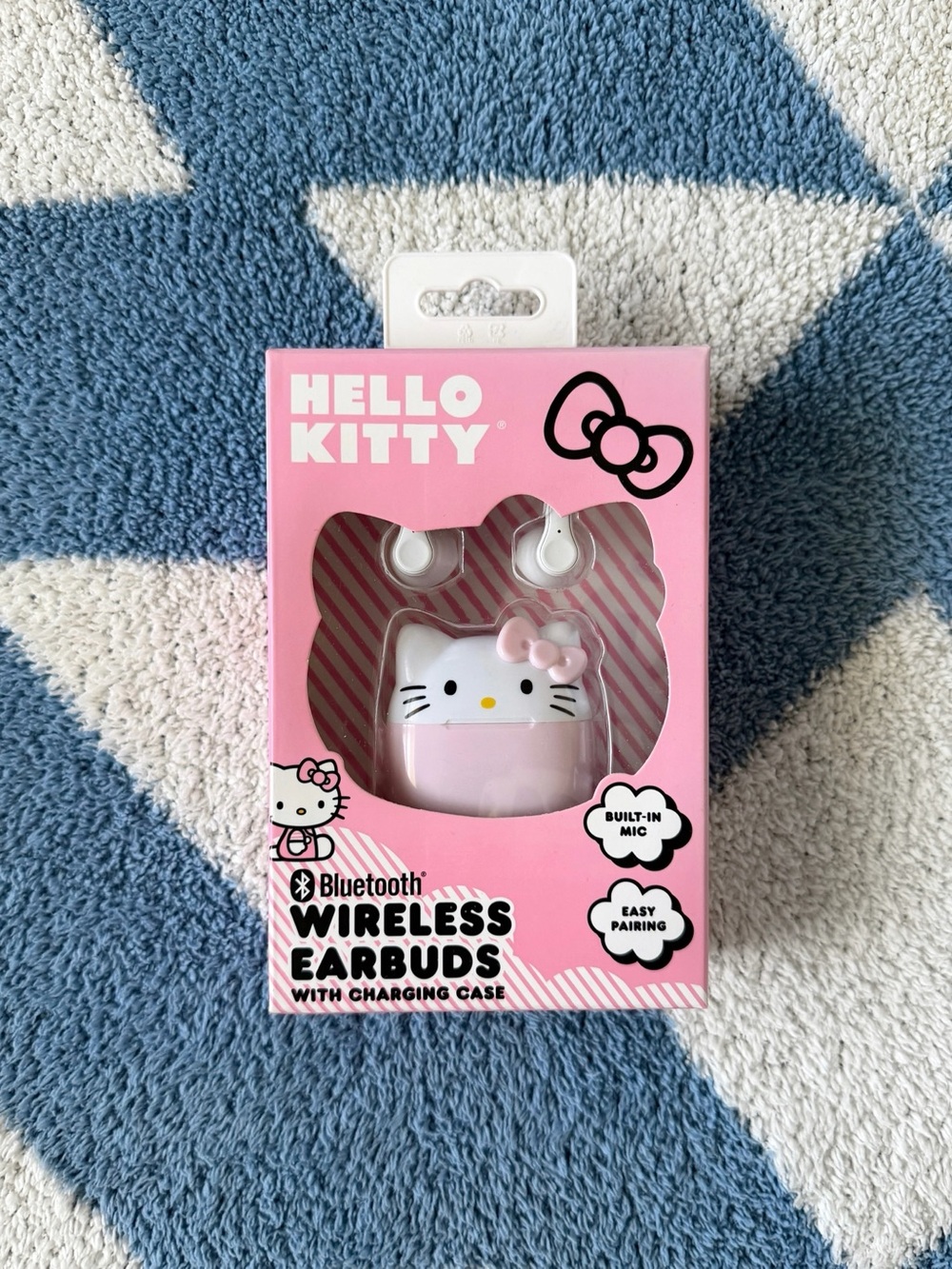 Hello Kitty Pink Bluetooth Wireless Earbuds with Character Charging Case